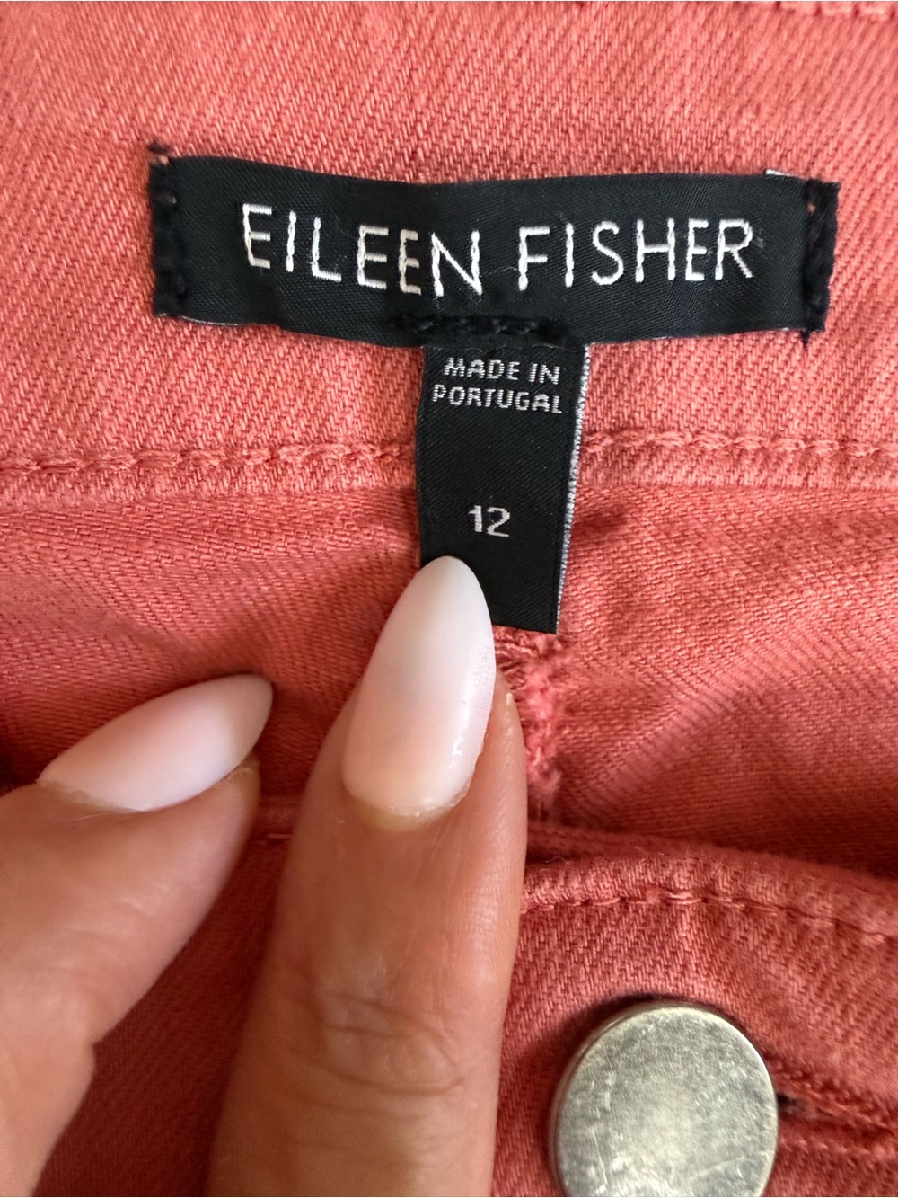 Eileen Fisher Rose-Pink Straight Leg Jeans - Picture 6 of 8